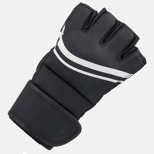 Half <b>Finger</b> Fitness Gloves PU Leather Adjustable Wrist <b>Strap</b> Weight Lifting Gym Training Unisex Black - Product Image 5