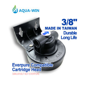 Aqua-Win หัวตลับหมึกแบบแมนนวลจากไต้หวัน (พลาสติกสีดำ) เป็นมิตรกับสิ่งแวดล้อม Everpure เหมาะสำหรับใช้ในครัวเรือน - Product Image 1