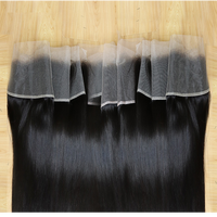 En gros Closure frontale en dentelle HD transparente suisse en cheveux humains bruts 2x6 13x4 4x4 5x5 6x6