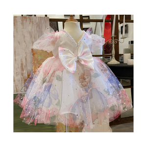 Elsa Dress Princess Wholesale Luxury Cute Dress for Baby Girl Pack in <b>Plastic</b> Bag Vietnam Manufacturer Linen Dress - Product Image 3