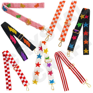 Correas de bolso de cuentas de semillas ajustables Rosa estrella accesorios de moda con forma personalizada y correa de monedero con cuentas de diseño - Product Image 5