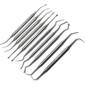 Kit Completo de Instrumentos Dentales de Acero Inoxidable para Pulir, Rellenar y Tallar, Herramientas Restauradoras Profesionales - Product Image 1