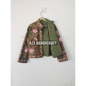 Veste courte TNT Suzani à fleurs bohème, manteau bombardier brodé, manteau Duster TNT nouveau style, cadeau pour elle, veste de fermeture à boutons - Product Image 5