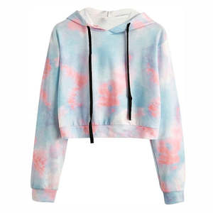 Sudadera Corta Informal con Capucha para Mujer, Logotipo Personalizado, Precio al por Mayor, Ropa de Calle, Sudadera Corta con Capucha para Mujer, Talla Grande, en Venta - Product Image 1