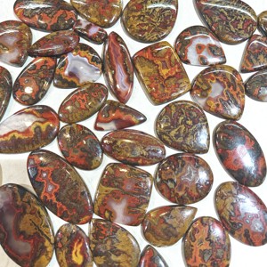 प्राकृतिक मोरोक्कन सीम एगेट कबोचोन बहुत मिश्रण आकार और आकार का ढीला रत्न थोक मूल्य गहने सामग्री बनाने के लिए - Product Image 3