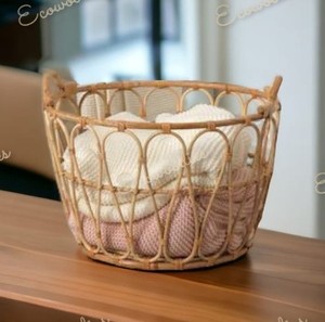 <b>Bamboo</b> Weave <b>Basket</b> Small Handmade Rattan Woven Storage <b>Basket</b> Hotel Supplies Laundry <b>Basket</b> Home Bathroom Dirty Clothes - Product Image 2