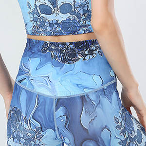 Conjunto de yoga activo de 2 piezas hecho a medida para mujer, venta al por mayor, sujetador reciclado sin costuras, mallas de sublimación de talla grande disponible - Product Image 5