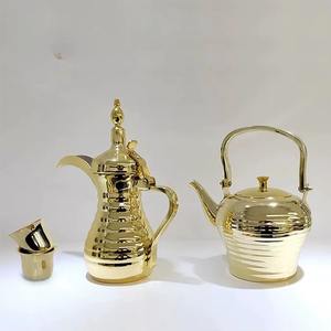 หม้อ dallah คลาสสิกที่มีสีเงินสไตล์อาหรับโบราณแบบตุรกีกาต้มน้ำชากาแฟมีคุณภาพสูงจาก khoosi - Product Image 3