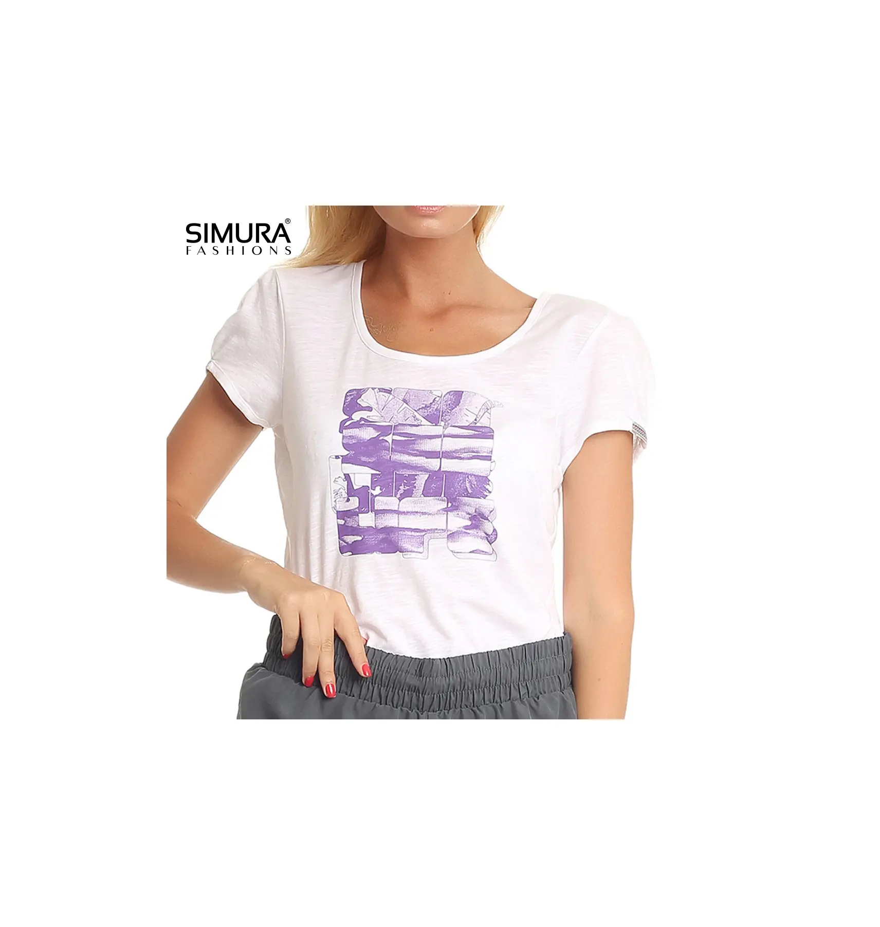 Wholesale 100% Cotton Graphic Printings White Hip Hop T-Shirt Fitness Designer T shirt For Women From Bangladesh