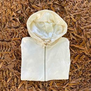 Sudaderas con capucha en blanco Unisex con logotipo personalizado de lujo con capucha de satén Sudaderas con capucha de seda lisas de algodón grueso para hombres - Product Image 1