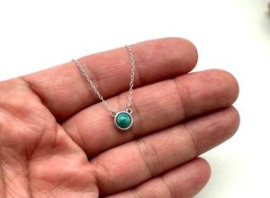 Collar de Plata de Ley 925 sólida para mujer, estilo bohemio, hecho a mano con piedras preciosas turquesas, regalo de joyería clásico chapado en rodio - Product Image 3