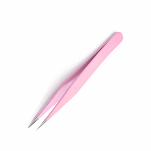MANAN INSTRUMENTS Professional Stainless Steel <b>Smooth</b> Tip Pink Lash Tweezers Straight Precision Eyelash Extension Isolation <b>Tool</b> - Product Image 6
