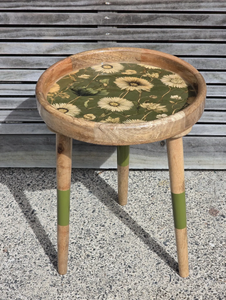 Mesa de centro esmaltada de madera de diseño moderno orgánico Muebles de sala de estar únicos con elegantes detalles artesanales de metal - Product Image 2