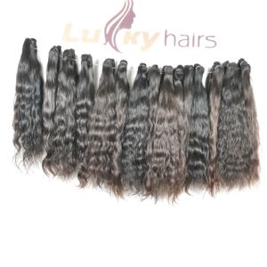 Prix de gros extensions de cheveux humains vierges Remy bruts indiens cuticule alignée Double trame lâche style de vague naturelle profonde - Product Image 1