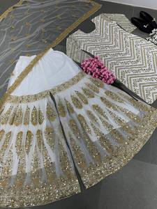Top de tela de Georgette de imitación pesada más vendido Salwar con Dupatta Set para fiesta de invierno y ropa de boda - Product Image 3