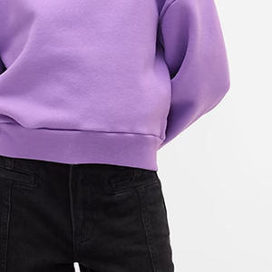 Prix de gros pour sweat-shirt décontracté et élégant pour filles avec logo personnalisé, matière respirante / ajustement confortable pour l'hiver - Product Image 4