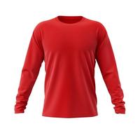 Camiseta Deportiva Personalizada OEM de Manga Larga y Cuello Redondo, de Secado Rápido, en Poliéster y Algodón, 6 Colores, Tallas S-3XL