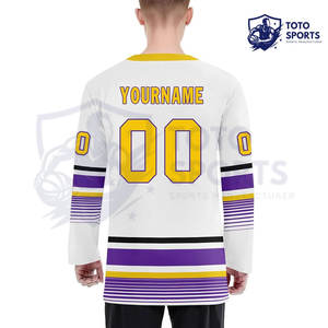 Polyester respirant, confortable, léger, nouvelle arrivée, meilleur fournisseur, prix raisonnable, vêtements de sport durables, maillot de hockey sur glace - Product Image 4