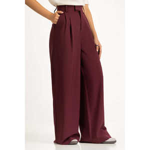 Pantalon cargo femme coupe large WM-TRC-WS25-009 en crêpe, taille élastique, délavage coloré, taille XL, effet froissé, style formel - Product Image 4