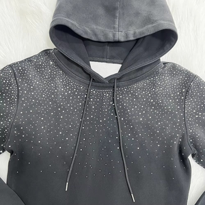 เสื้อมีฮู้ดผ้าเทอร์รี่สำหรับผู้ชายทรงหลวมเสื้อใส่ออกไปข้างนอกผ้าฝ้าย100% ออกแบบโลโก้ได้ตามต้องการ - Product Image 2