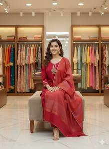 แนะนำชุดคุर्ตา/สูทสามชิ้น ดีไซน์สีสันสวยงาม สำหรับกิจกรรมประจำวันและงานปาร์ตี้ ทรงคอโอ สำหรับผู้หญิงหรือเด็กผู้หญิง - Product Image 2