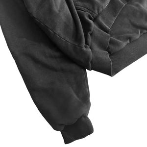 Vente en gros sweat à capuche vintage lavé à l'acide sweat à capuche uni personnalisé lourd surdimensionné vierge en éponge française sweats à capuche épaules tombantes - Product Image 3