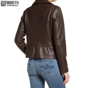 2025 Customized Women's Leather Jackets High Heated Regular Winter Knitted Best Wholesale Price Dyed Fabric <b>Polyester</b> <b>Filling</b> - Product Image 1