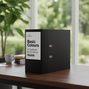 Basic Colours <b>A4</b> Cardboard Black Ring Binder PAGNA - Product Image 3