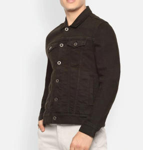 Alta calidad Color sólido Tallas grandes Casual Elegante Invierno Carta Patrón Soporte Varsity Chaqueta de mezclilla para hombres Precio al por mayor - Product Image 1
