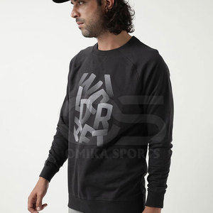 Men Sweatshirt Oversized Drop Shoulder Pullover Style <b>Long</b> <b>Sleeve</b> Street Fashion <b>Top</b> <b>Black</b> Color Men Winter Sweatshirt - Product Image 2