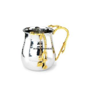 Moderne Creative Art Designer Argent Brillant Poli Top Qualité Aluminium Coulé Barware Drinkware Tasse Fourniture À Prix Compétitif - Product Image 2