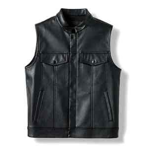 Personnalisable respirant hommes tissu cuir gilet Style décontracté sans manches moto Club gilet à la mode du Pakistan - Product Image 1