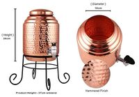 Distributeur d'eau en cuivre pur fait à la main d'AALIYAN IMPEX, support de style moderne antique, qualité supérieure pour la cuisine, prix de gros