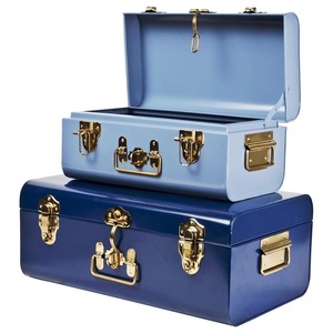 Super Fine Quality <b>Metal</b> <b>Trunk</b> Box Set of Two Latest Arrival <b>Storage</b> Container Hot Selling Rectangle Shape Wholesale <b>Trunk</b> Box - Product Image 1