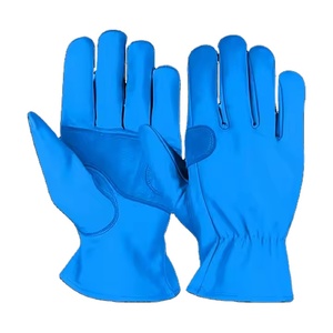 Gants de sécurité robustes pour la construction en cuir de chèvre renforcé avec manchette réglable et protection réfléchissante pour les mains - Product Image 6