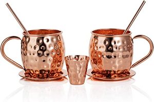 Taza de manijas de cobre para Bar, Bar, martillo, Moscow Mule, vaso de acero inoxidable para beber cerveza, cóctel, tazas de cobre - Product Image 3