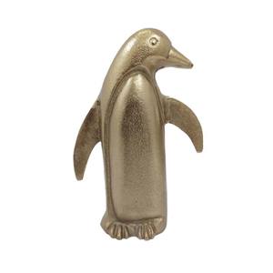 Escultura de escritorio Tendencias Esculturas de pingüinos de aluminio Acabado de latón para el hogar Sala de estar Decorativo Hecho a mano a granel - Product Image 1
