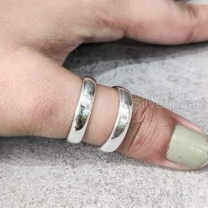 Anillo de Hombre, Anillo Sencillo de Plata, Anillo de Sello Pesado, Anillo de Meditación, Anillo de Plata de Ley 925 Hecho a Mano, Joyería Personalizada - Product Image 1