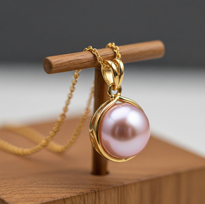 Chaîne de qualité supérieure avec sertissage en forme de lunette, style bohème, perle rose naturelle en forme de goutte, pierre semi-précieuse, cristal de guérison, cadeau tendance - Product Image 1