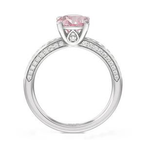 Bague de fiançailles en diamant taillé en laboratoire plaqué or 14 carats VS1 Clarity F Color VS1 Clarity F Color Party Gifts Certified GIA IGI - Product Image 4