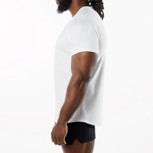 เสื้อยืดออกกำลังกายของผู้ชายเสื้อโอเวอร์ไซส์ผ้าคอตตอน100% วิ่งจ๊อกกิ้งเล่นยิมเสื้อโอเวอร์ไซส์พร้อมซักกรดแบบหลวมและแขนสั้นดีไซน์ใหม่ - Product Image 3