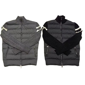 แจ็กเก็ตขนเป็ดแบบหนาสำหรับผู้ชายเสื้อแจ็กเก็ตขนเป็ดแบบหนาสำหรับใส่กลางแจ้งสีดำ - Product Image 1