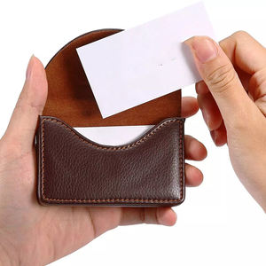 Men or Women Mini <b>Wallets</b> 2024 Leather Brown Gift <b>Wallet</b> Business <b>Card</b> <b>Holder</b> Fashion <b>Wallet</b> OEM Serviced Design - Product Image 5