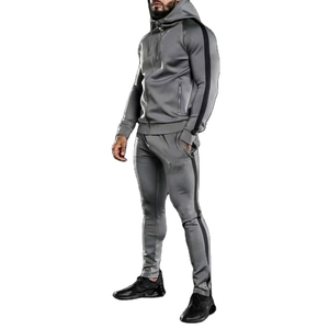 Chándal con cremallera para hombre 2025, venta al por mayor, ropa deportiva ajustada de lana, chándal para exteriores, ropa de entrenamiento, chándal deportivo para hombre - Product Image 1