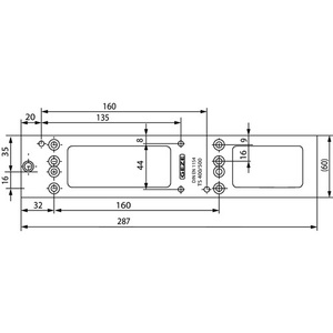 Plaque de montage argentée GEZE pour ouvre-porte coupe-feu TS 4000/5000 - Product Image 3
