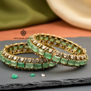 Russian <b>Emerald</b> Fine Bangle - Product Image 4