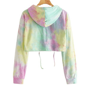 Sudadera con Capucha Corta de Punto de Invierno para Mujer de Alta Calidad, Sudadera Holgada con Cordones, 100% Algodón - Product Image 4