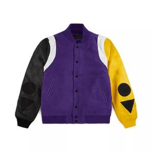 Letterman Varsity <b>Jacket</b> for Men Custom Logo Embroidered Leather Sleeves <b>Baseball</b> <b>Jacket</b> in High Quality Unisex <b>Bomber</b> <b>Jackets</b> - Product Image 2