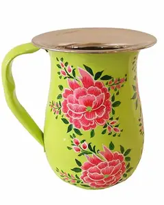 Jarra de agua con mango en relieve, jarra de agua con estampado personalizado, colorido, Diamante Original Internacional, Vintage, venta al por mayor - Product Image 1