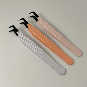 Pince à épiler en acier inoxydable rose clair, outil d'applicateur d'extensions de cils, vente complète personnalisée - Product Image 6